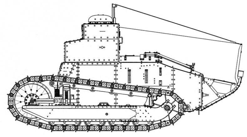 Танк №1 "Рено ФТ-17". Первый, легендарный